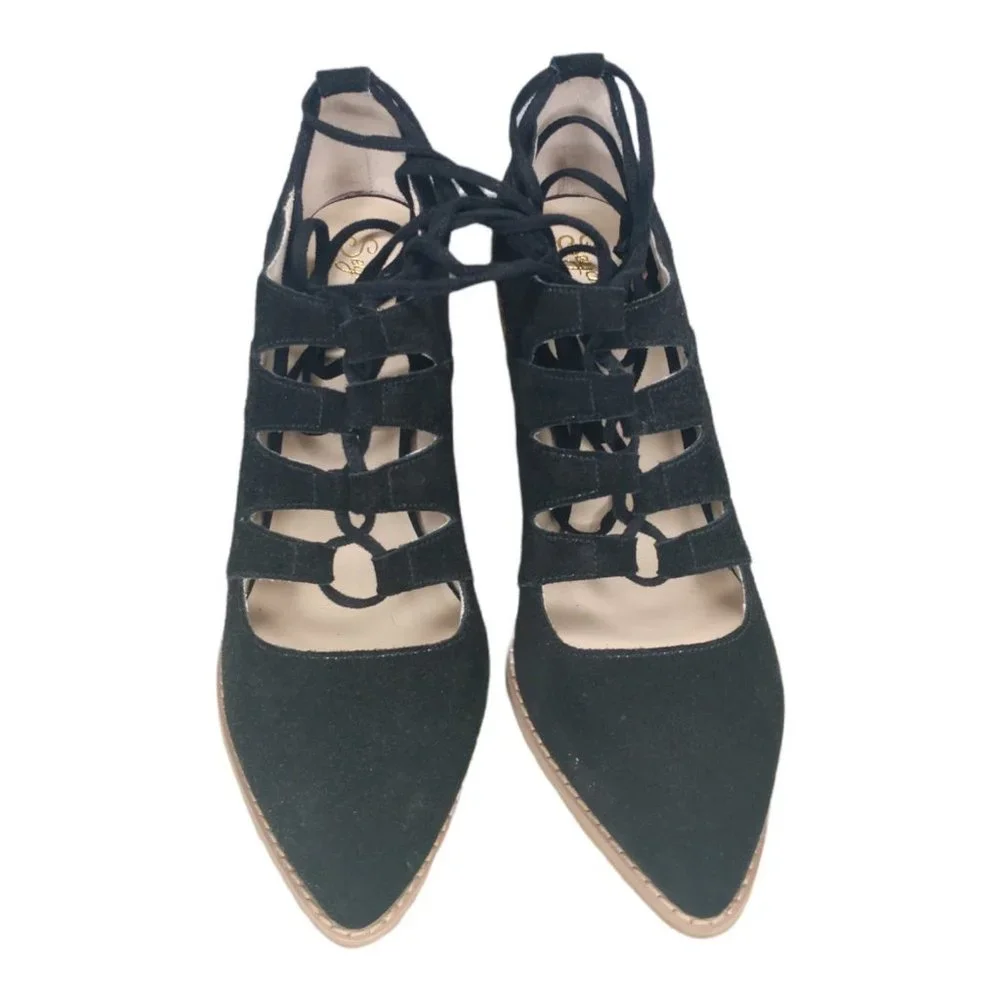 Seychelles Lace Up Ghillie Heel Size 9 NWOT Black Suede - Picture 3 of 7
